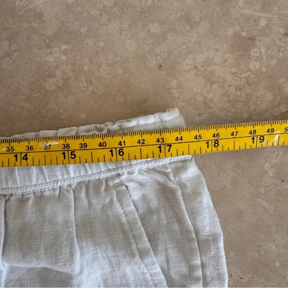 J Crew Ivory 3 Inch Stratus Short in Linen Womens Size L